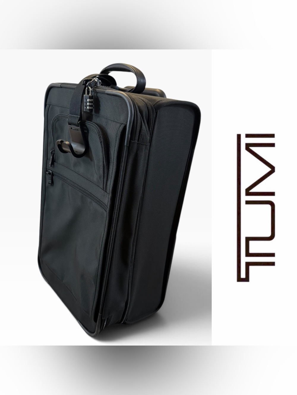 Tumi Alpha Black Upright Carry-On Luggage, Nylon